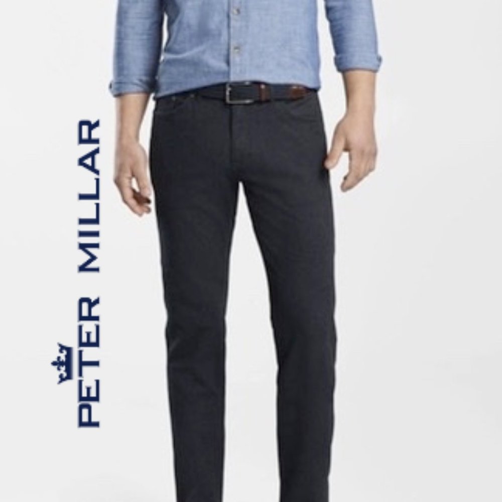 NAVY PETER MILLAR MOUNTAINSIDE FLANNEL PANT